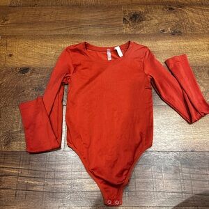 Burnt Orange Long Sleeve Bodysuit
